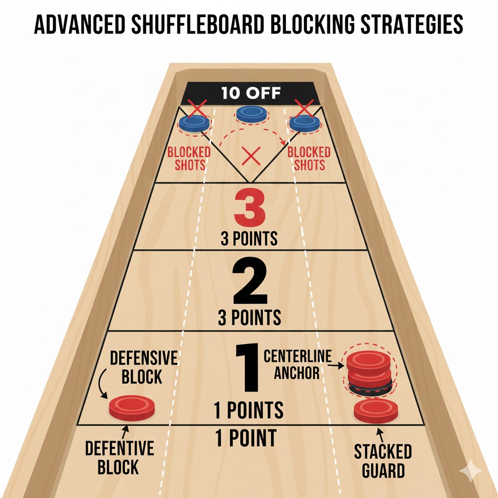 shuffleboard blocking strategi